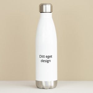Hvit metall flaske | Ditt design