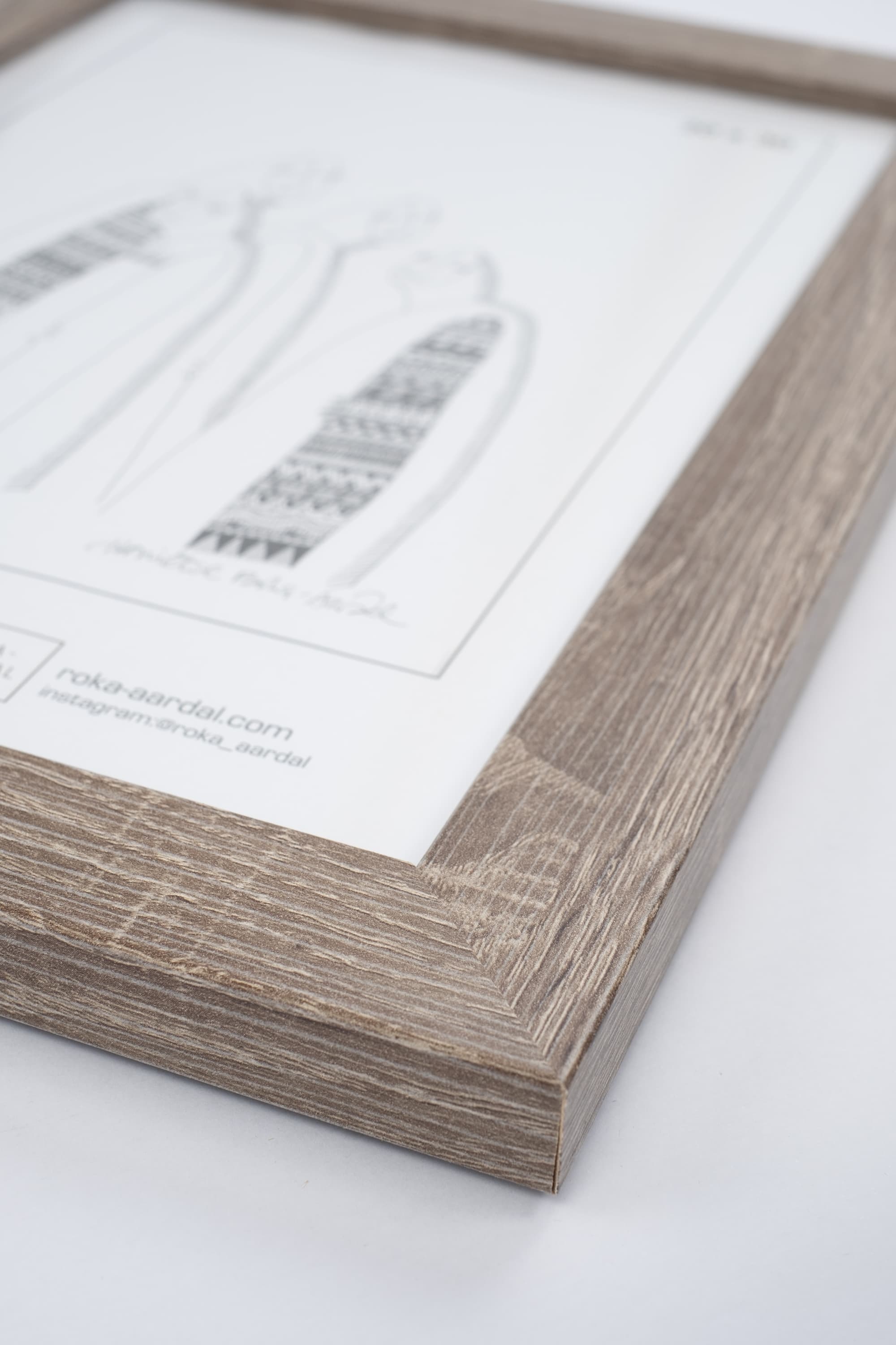 Bilde av Ramme Narvik eik antikk