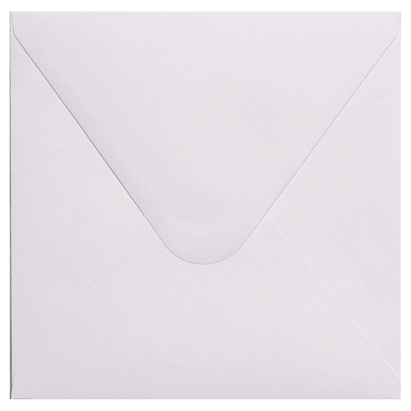 Bilde av Eksklusiv hvit konvolutt til kvadratisk kort