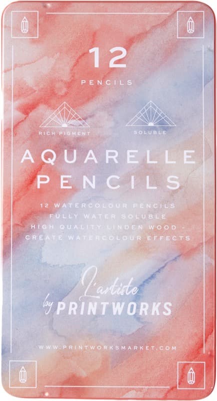 Bilde av Printworks Color Pencils Aquarelle 12 pcs