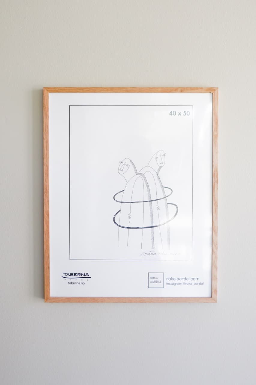 Bilde av Ramme Lysne eik pleksi 40x50