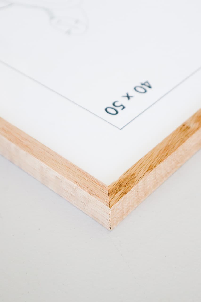 Bilde av Ramme Lysne eik pleksi 40x50