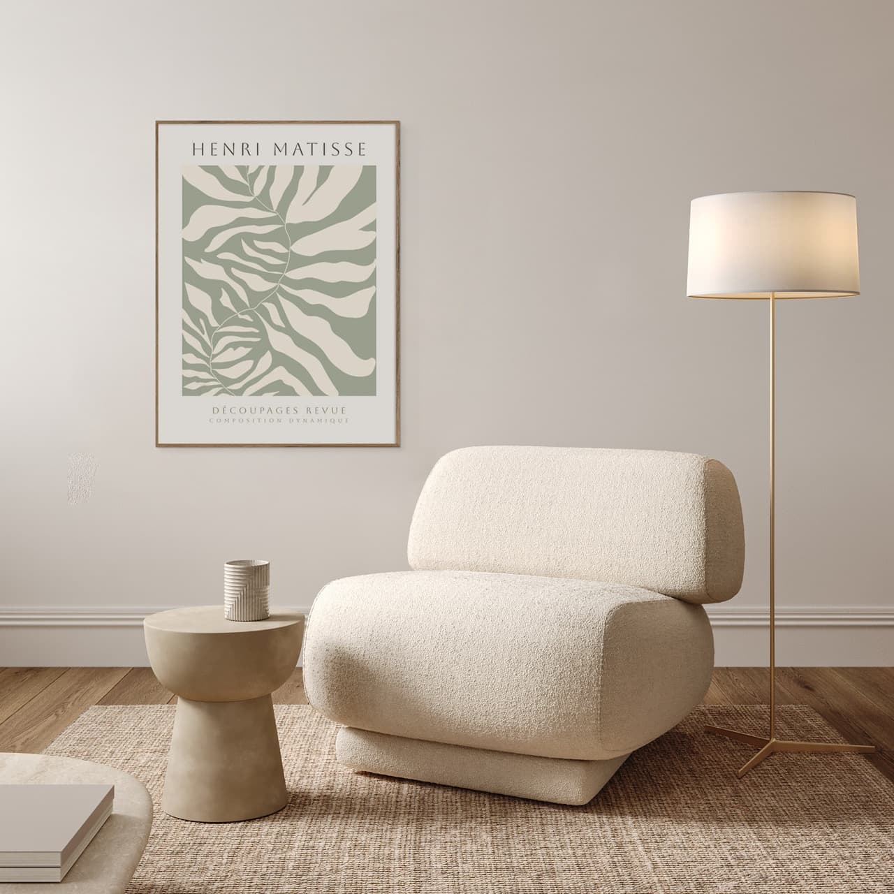 Bilde av Innrammet canvas Matisse Sage I 60x80