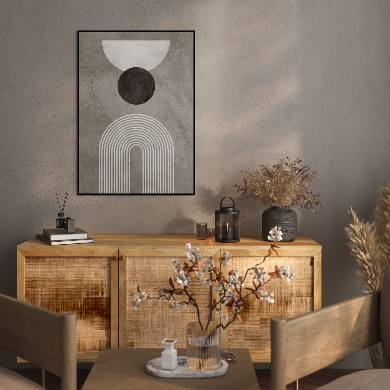 Bilde av Innrammet canvas Sun 60x80