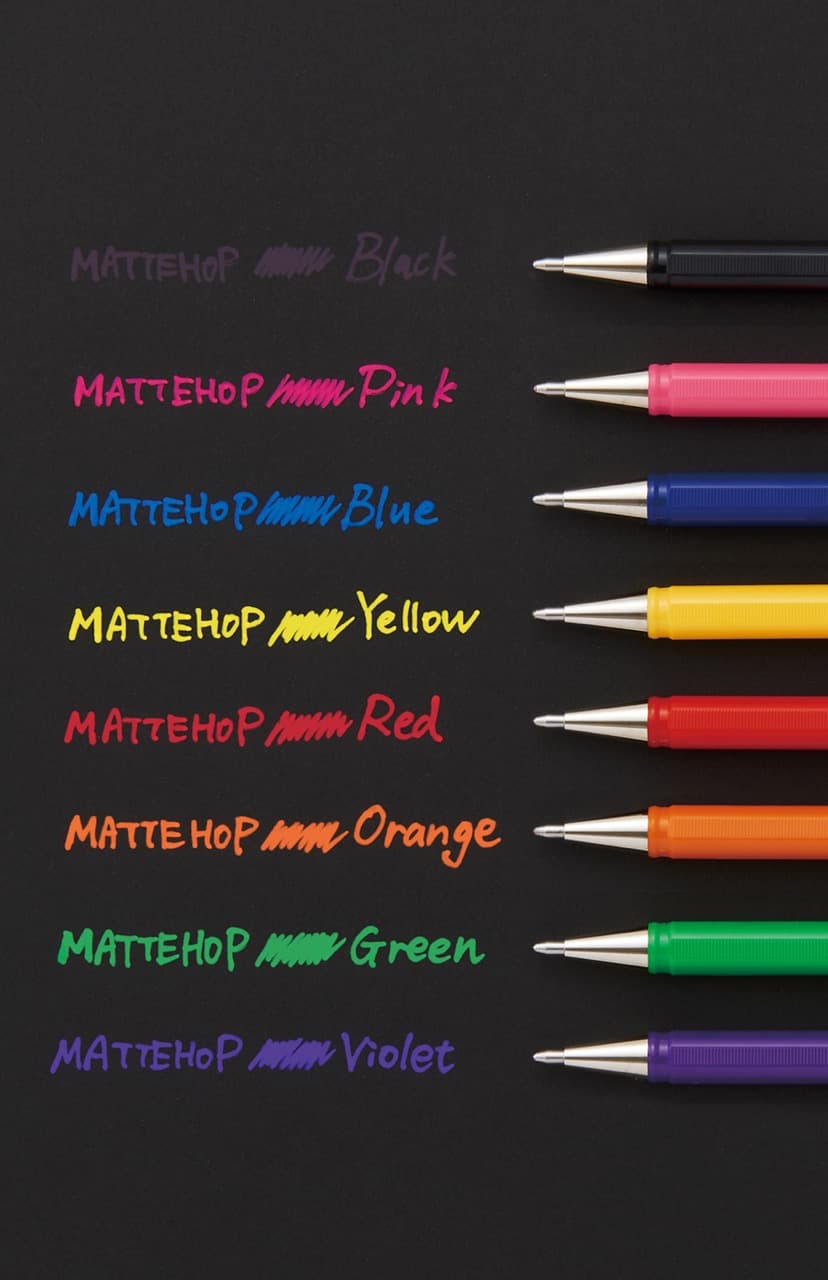 Bilde av Pentel Mattehop Gel Roller Set – Levende Farger med Matt Finish, 7-Pack
