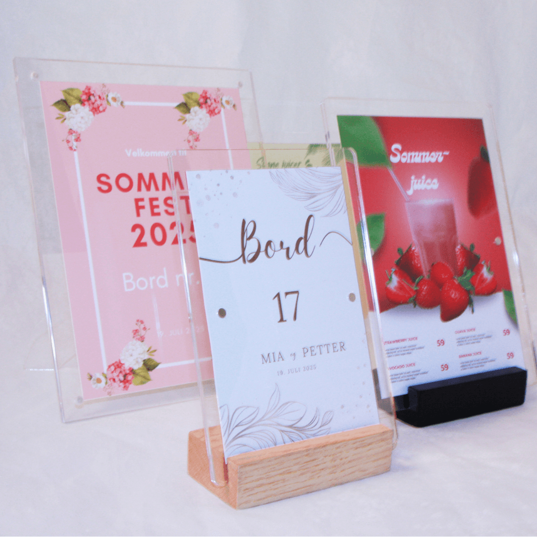 Bilde av Ramme Galant Plexi med trebase