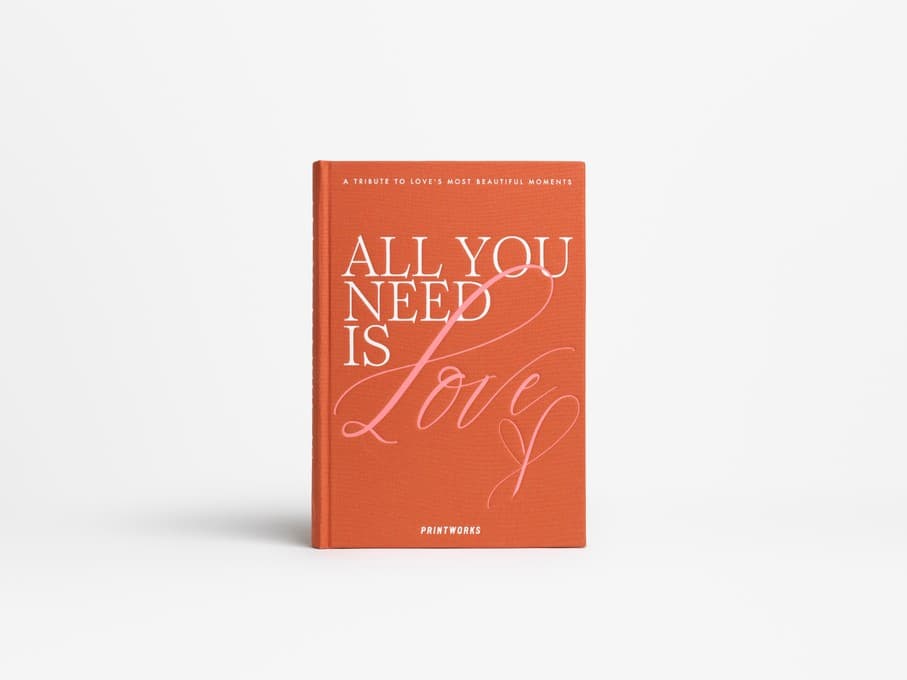 Bilde av Printworks Fotoalbum “All You Need Is Love” – oransje