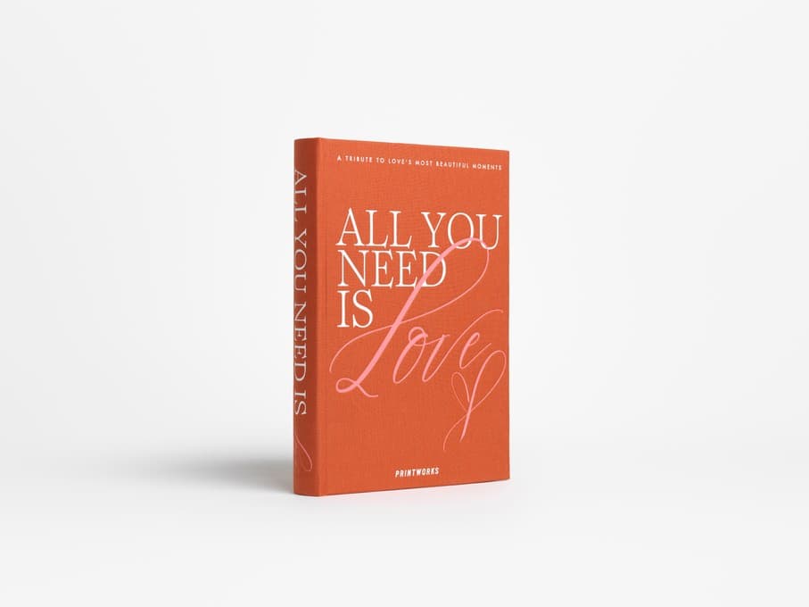 Bilde av Printworks Fotoalbum “All You Need Is Love” – oransje