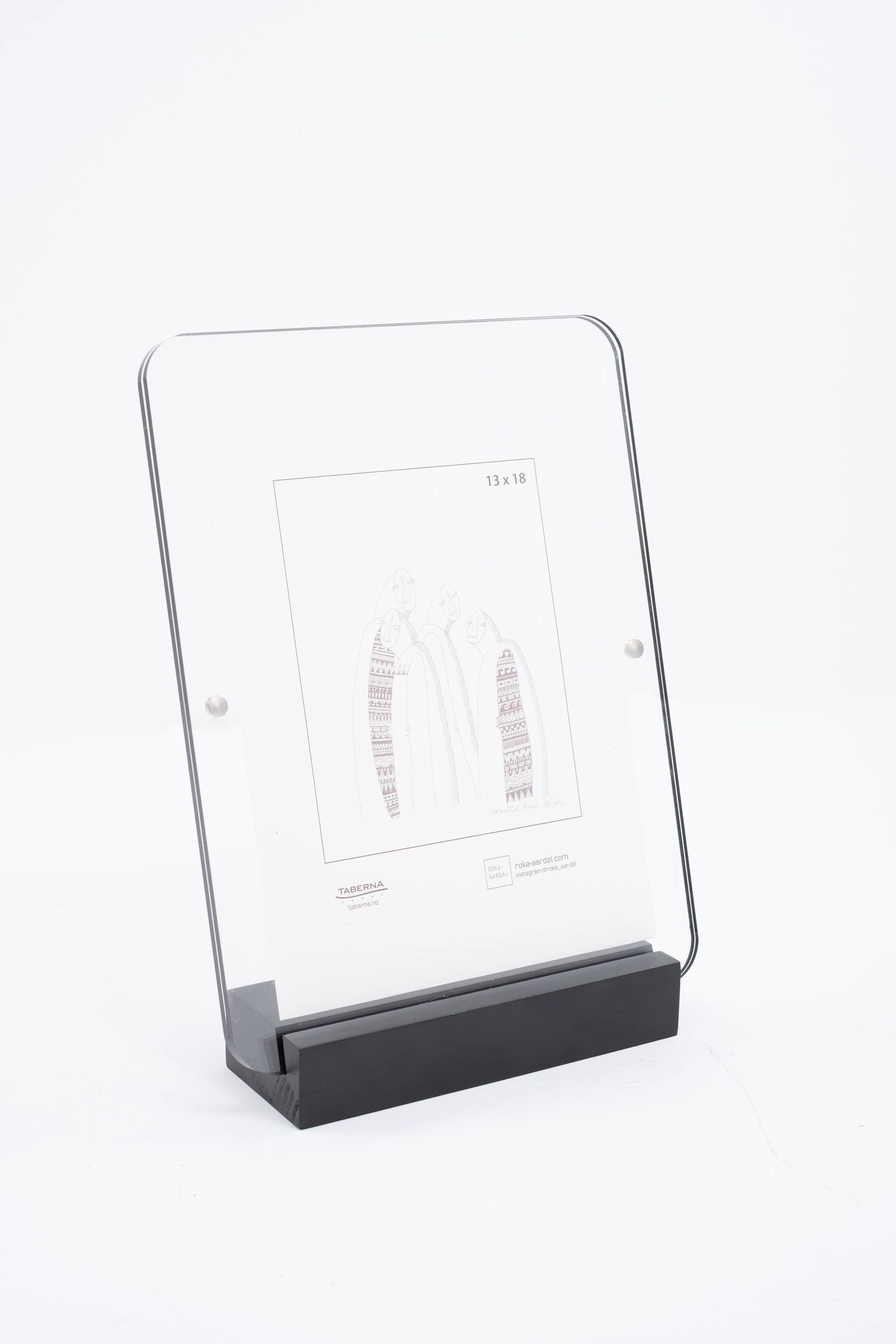 Bilde av Ramme Nordic plexi sort 13x18 cm