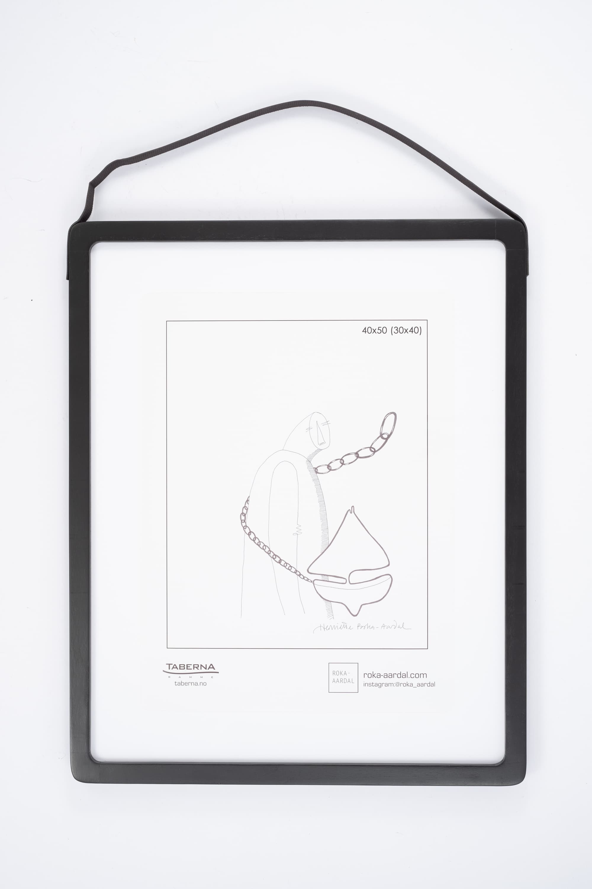 Bilde av Ramme Mood sort 40x50 (30x40) cm
