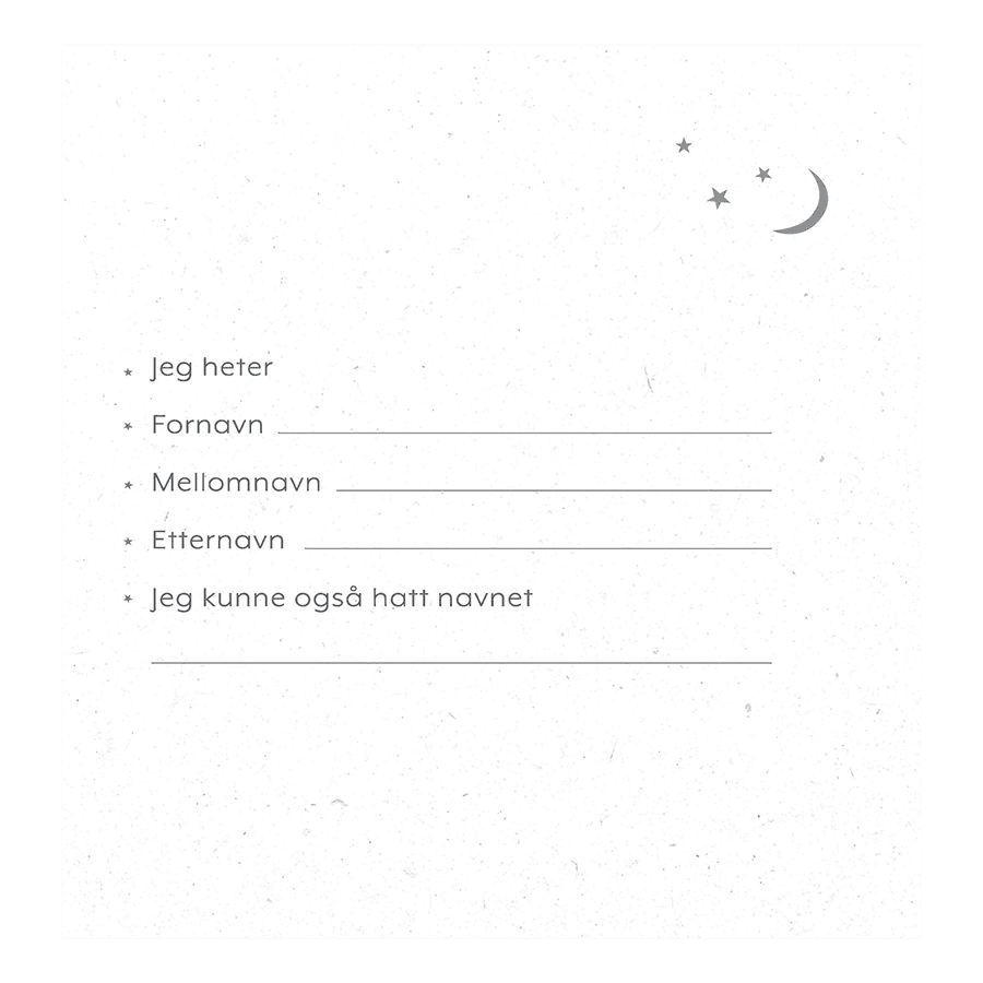 Bilde av Babyalbum med norsk tekst og hvite sider