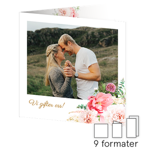 Invitasjonskort | Bryllup | Pion rosa
