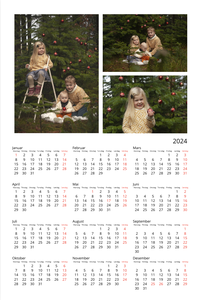 Plakatkalender | Liten (A4) | Klassisk hvit
