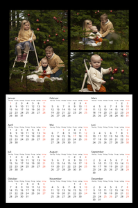 Plakatkalender | Liten (A4) | Klassisk sort