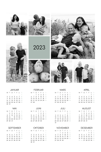 Plakatkalender | Liten (A4) | Rute mint
