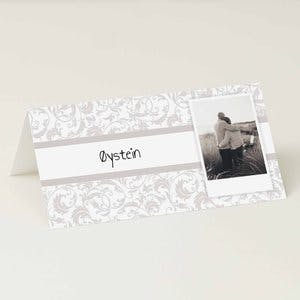 Bordkort | Bryllup | Beige mønster