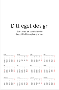 Plakatkalender | Stor | Ditt design