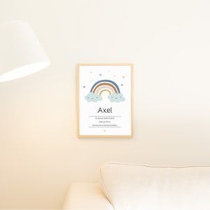 Personlig plakat | Barnets regnbue | 30x40cm