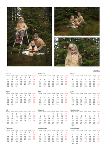 Plakatkalender | Stor | Klassisk hvit