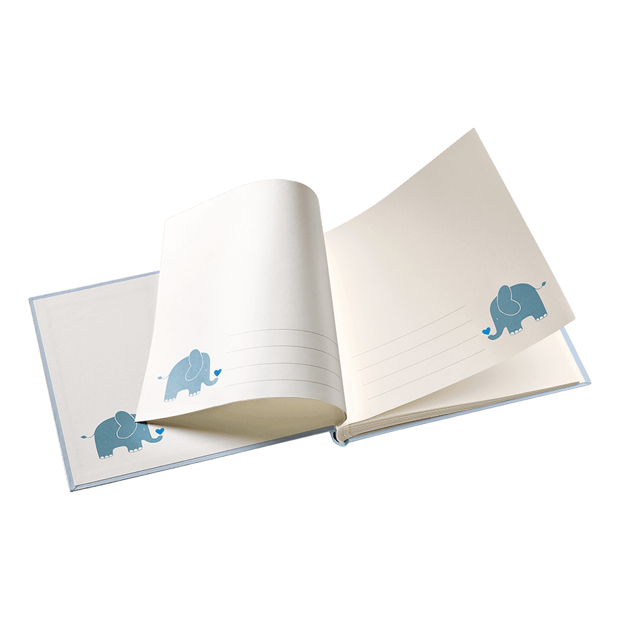 Album Fotografico Neonati Walther Design - Blu 28x25 Cm Con Goffratura, Pagine Acido Free E Personalizzazione - Foto 8